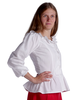 Mittelalter Bluse Hilde in Weiß Seitenansicht