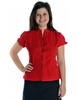 Mittelalter Bluse Gerlint in Rot Frontansicht