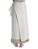 Mittelalter Schürze Flurdamurs in Beige Rückansicht