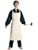 Mittelalter Schürze Dankrat in Beige Frontansicht