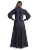 Mittelalter Bluse Hildburg in Schwarz Rückansicht 2
