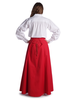 Mittelalter Bluse Hildburg in Weiß Rückansicht