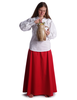 Mittelalter Bluse Hildburg in Weiß Frontansicht 5