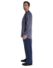Mittelalter Hose Gurmun in Blau Seitenansicht 2
