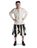 Landsknecht Hose Morold in Schwarz-Beige Frontansicht