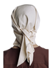 Mittelalter Kopftuch Fidegart in Beige Rückansicht