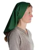 Mittelalter Kopftuch Laudamie in Grün Seitenansicht