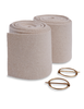 Mittelalter Wadenwickel Balder Set mit Fibeln in Beige Frontansicht 2