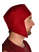 Mittelalter Kappe Kahedins in Rot Seitenansicht