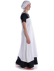 Wikinger Trägerkleid Alruna in Weiß Seitenansicht
