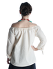 Mittelalter Bluse Swanwhit in Beige Rückansicht 2