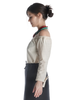 Mittelalter Bluse Swanwhit in Beige Seitenansicht
