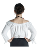 Mittelalter Bluse Swanwhit in Weiß Rückansicht