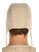 Mittelalter Haube Karamphi in Beige Rückansicht