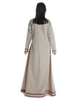 Wikinger Kleid Hildr in Hanffarben-Hellbraun Rückansicht