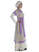 Mittelalter Kleid Linde in Hanffarben-Violett Seitenansicht 2