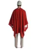 Mittelalter Umhang Bragi in Feuerrot Rückansicht 2