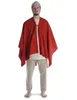 Mittelalter Umhang Bragi in Feuerrot Frontansicht 5