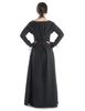Mittelalter Kleid Hildegunde in Schwarz Rückansicht