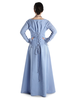 Mittelalter Kleid Hildegunde in Hellblau Rückansicht