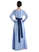 Mittelalter Kleid Hildegunde in Hellblau Rückansicht 2