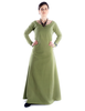 Mittelalter Kleid Hildegunde in Hellgrün Frontansicht