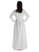 Mittelalter Kleid Hildegunde in Weiß Rückansicht