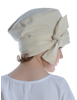 Mittelalter Haube Mechthildis in Beige Seitenansicht