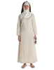Mittelalter Velan Hildegard in Beige-Braun Frontansicht 3