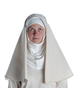 Mittelalter Velan Hildegard in Beige Frontansicht