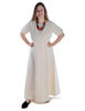 Mittelalter Kleid Hrist in Beige Frontansicht 2