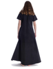 Mittelalter Kleid Hrist in Schwarz Rückansicht