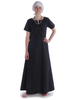 Mittelalter Kleid Hrist in Schwarz Frontansicht 3