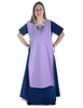 Mittelalter Kleid Hrist in Blau Frontansicht 3
