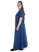 Mittelalter Kleid Hrist in Blau Seitenansicht