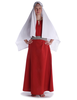 Mittelalter Kleid Hrist in Feuerrot Frontansicht 5