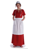 Mittelalter Kleid Hrist in Feuerrot Frontansicht 7