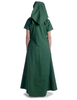 Mittelalter Kleid Hrist in Grün Rückansicht