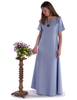 Mittelalter Kleid Hrist in Hellblau Frontansicht 3
