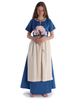 Mittelalter Kleid Hrist in Hellblau Frontansicht 4
