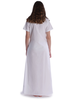 Mittelalter Kleid Hrist in Weiß Rückansicht