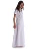 Mittelalter Kleid Hrist in Weiß Seitenansicht