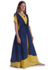 Mittelalter Kleid Hrist in Gelb Frontansicht 5