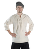 Mittelalter Schnühemd Edward in Beige Frontansicht