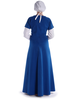 Mittelalter Kleid Nereja in Königsblau Rückansicht 2