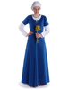 Mittelalter Kleid Nereja in Königsblau Frontansicht 2