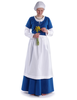 Mittelalter Kleid Nereja in Königsblau Frontansicht 4