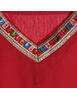 Mittelalter Kleid Saelde mit Bordüre in Feuerrot Detailansicht 4