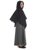 Mittelalter Cape Herat in Schwarz Seitenansicht 2