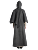 Mittelalter Cape Herat in Grau Rückansicht